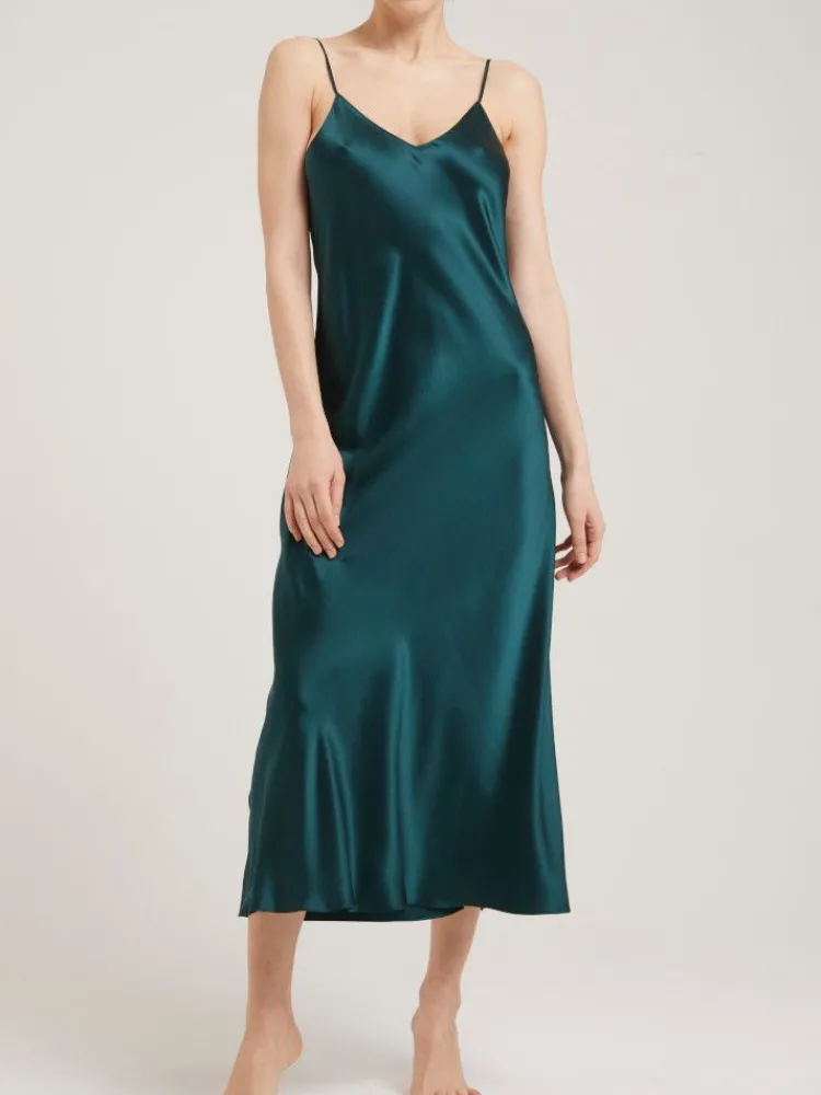 Seidennachthemd|Lange Unterkleider^Vivis 100% Seide Nachtkleid DORINE von
