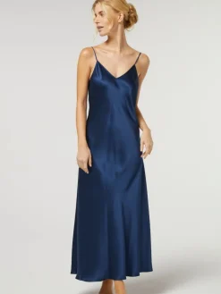 Lange Unterkleider|Seidenneglige^Vivis 100% Seide Nachtkleid lang DORINE uni von