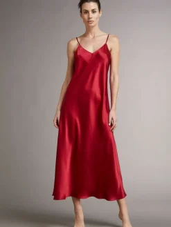 Lange Unterkleider|Seiden Basics^Vivis 100% Seide Nachtkleid lang DORINE von