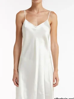 Lange Unterkleider|Seiden Basics^Vivis 100% Seide Nachtkleid lang DORINE von