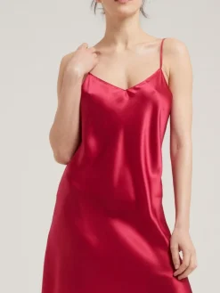 Lange Unterkleider|Seiden Basics^Vivis 100% Seide Nachtkleid lang DORINE von