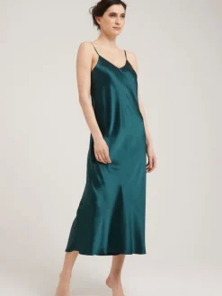 Lange Unterkleider|Seiden Basics^Vivis 100% Seide Nachtkleid lang DORINE von