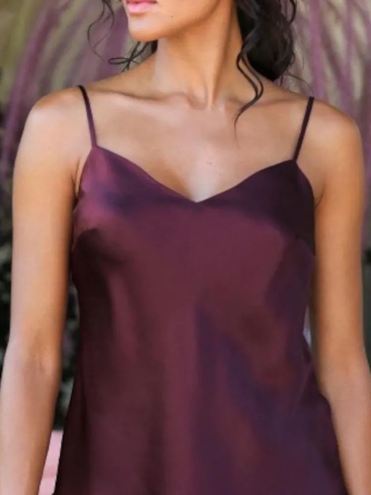 Lange Unterkleider|Seiden Basics^Marjolaine 100% Seide Nachtkleid lang SOIE ODANA