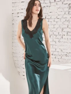 Kleider|Seidenneglige^Vivis 100% Seide Nachtkleid LEONA von
