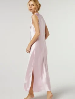 Kleider|Seidenneglige^Vivis 100% Seide Nachtkleid SIBILLE von rosa