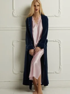 Kleider|Seidenneglige^Vivis 100% Seide Nachtkleid SIBILLE von rosa