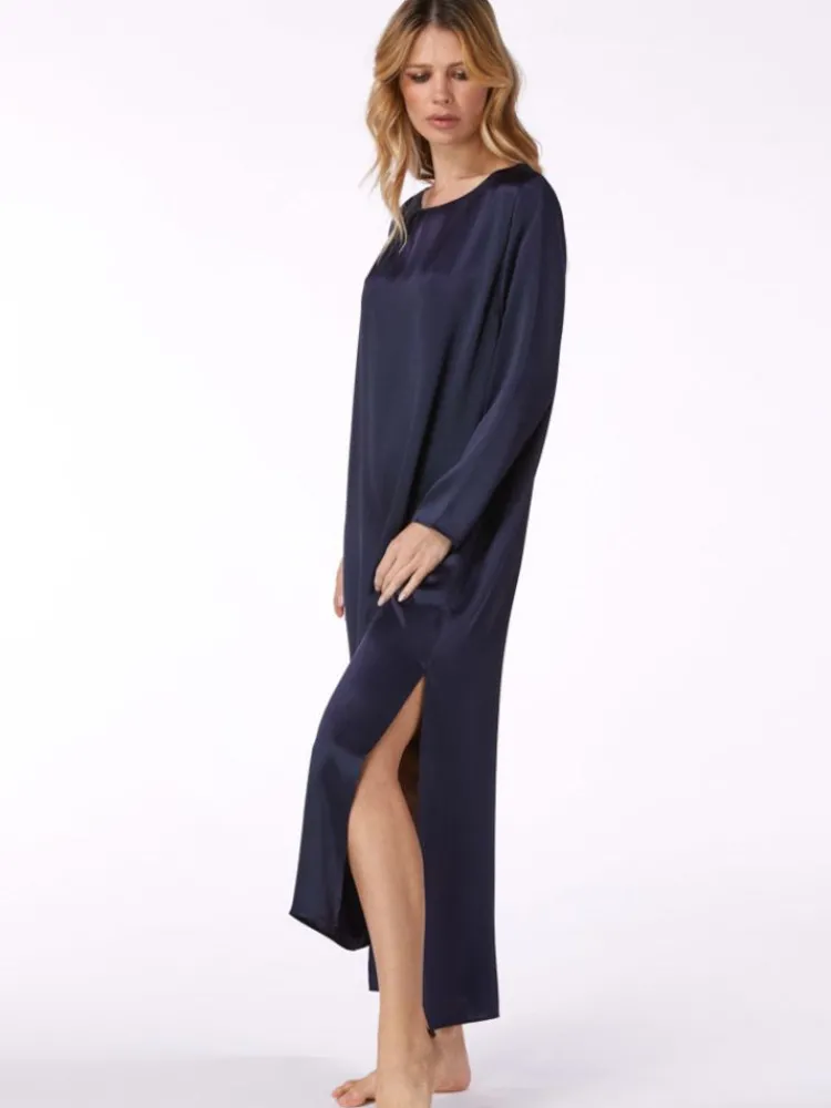 Strandkleider & Sommerkleider|Kaftane^Vivis 100% Seide Nachtkleid VIOLETTA lang von
