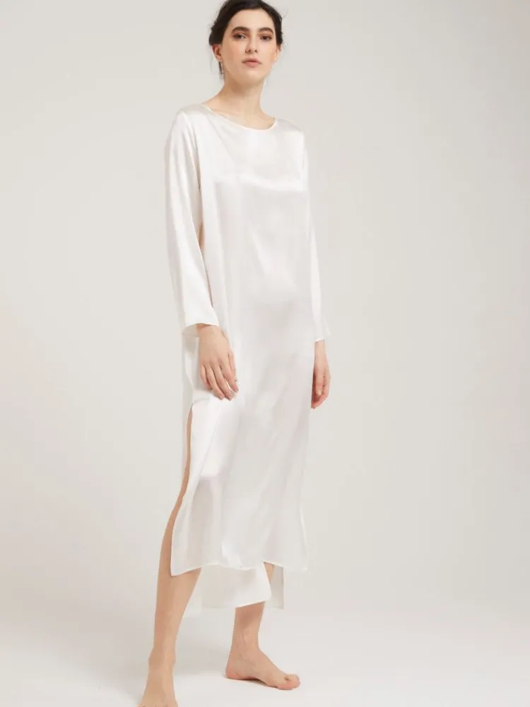 Strandkleider & Sommerkleider|Kaftane^Vivis 100% Seide Nachtkleid VIOLETTA lang von