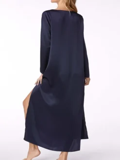 Strandkleider & Sommerkleider|Kaftane^Vivis 100% Seide Nachtkleid VIOLETTA lang von
