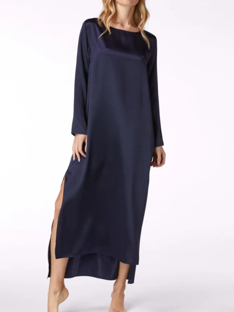 Strandkleider & Sommerkleider|Kaftane^Vivis 100% Seide Nachtkleid VIOLETTA lang von