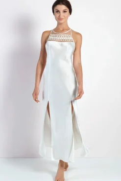 Alle Negligés|Seidenneglige^Luna di Seta 100% Seide Negligé HAREM PIPING lang uni von