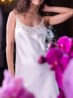Alle Negligés|Seidenneglige^Marjolaine 100% Seide Neglige SOIE FANTAISIE uni