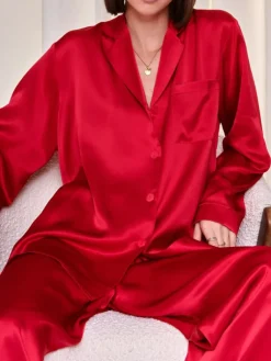 Seiden Basics|Seidenpyjama^Eva B. Bitzer 100% Seide Pyjama KLASSIK SATIN von
