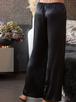 Mit Seidensatin|Alle Unterteile^Marjolaine 100% Seide PYJAMAHOSE Soie Unie einfarbig