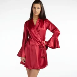 Morgenmantel Kurz|Morgenmantel Aus Satin^Gattina 100% Seide Robe MASPALOMAS von