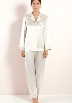 Seiden Basics|Seidenpyjama^Luna di Seta 100% Seide Schlafanzug CLASSICO von