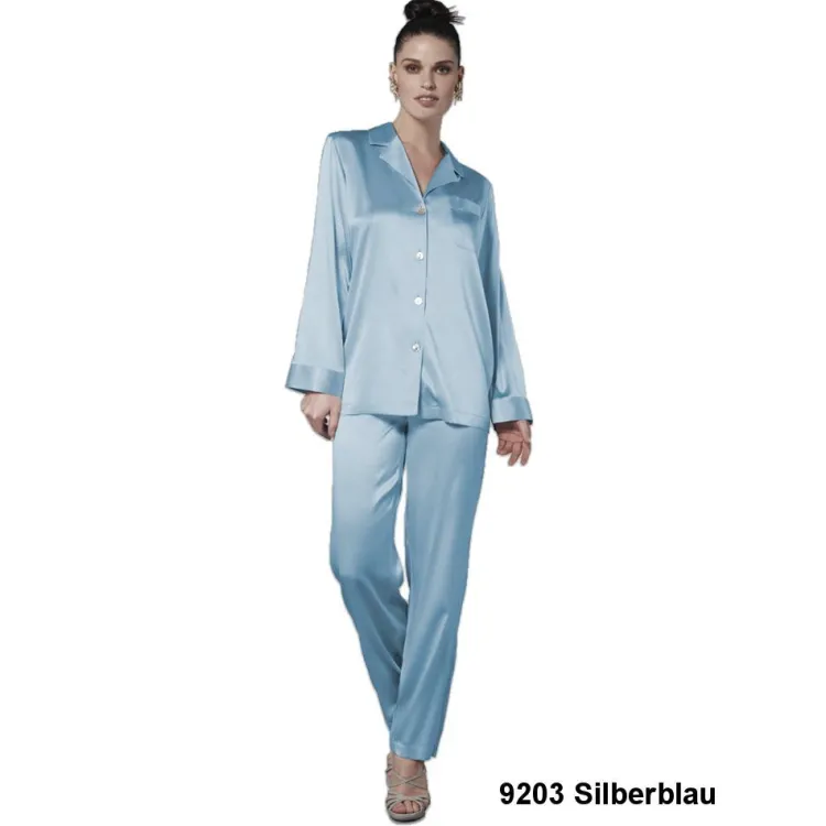 Seiden Basics|Seidenpyjama^Luna di Seta 100% Seide Schlafanzug CLASSICO von