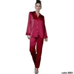 Seiden Basics|Seidenpyjama^Luna di Seta 100% Seide Schlafanzug CLASSICO von