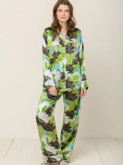 Lounge-Wear|Seidenpyjama^Radice 100% Seide Schlafanzug Elisabetha in VERONA GARDEN von
