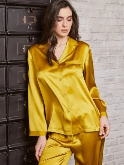 Lounge-Wear|Seiden Basics^Vivis 100% Seide Schlafanzug LAILA von