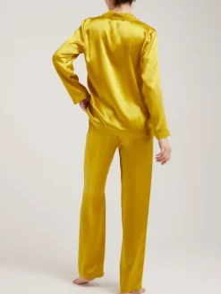 Lounge-Wear|Seiden Basics^Vivis 100% Seide Schlafanzug LAILA klassisch von