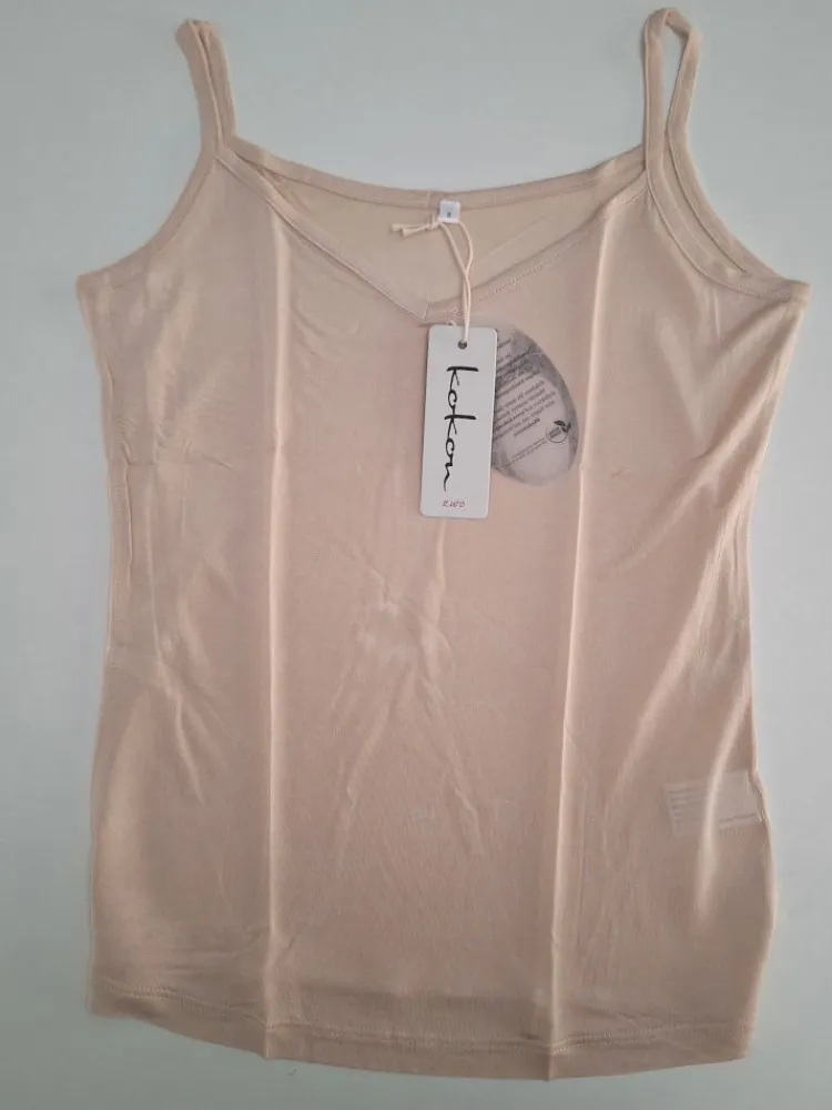 Spaghettiträger Tops|Mit Jersey & Wirkseide^Kokon Zwo 100% Seide SPAGHETTI TOP transparent von