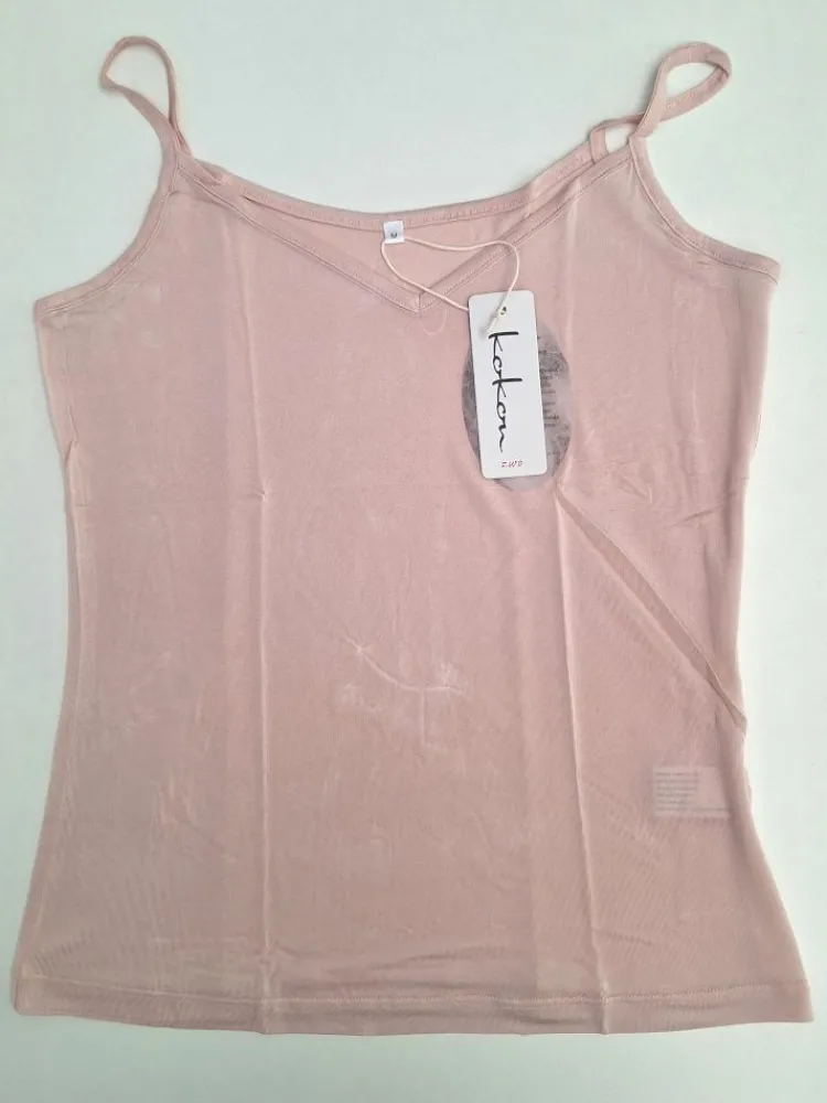 Spaghettiträger Tops|Mit Jersey & Wirkseide^Kokon Zwo 100% Seide SPAGHETTI TOP transparent von