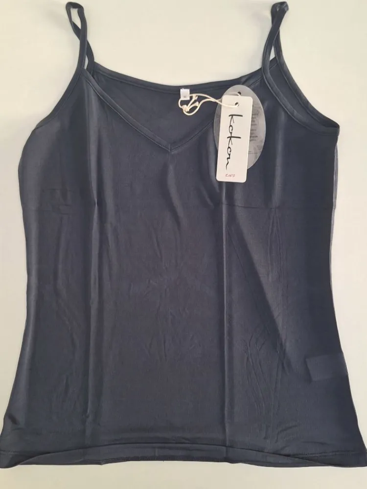 Spaghettiträger Tops|Mit Jersey & Wirkseide^Kokon Zwo 100% Seide SPAGHETTI TOP transparent von