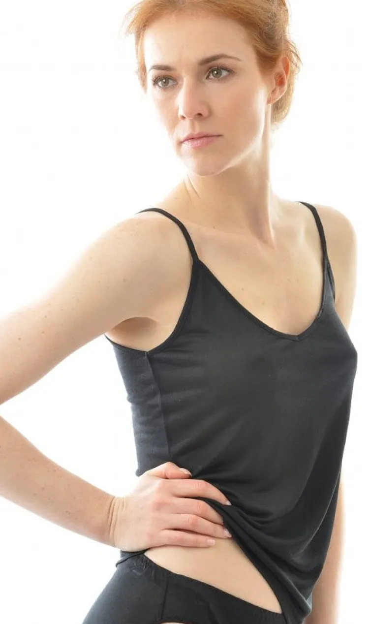 Spaghettiträger Tops|Alle Lingerie Tops^Alkena 100% Seide SPAGHETTI-TOP uni von