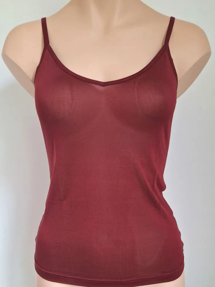 Spaghettiträger Tops|Alle Lingerie Tops^Alkena 100% Seide SPAGHETTI-TOP uni von