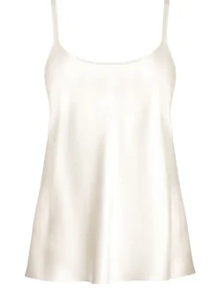 Spaghettiträger Tops|Mit Seidensatin^Luna di Seta 100% Seide Trägertop CLASSICO No. 2 exclusiv von