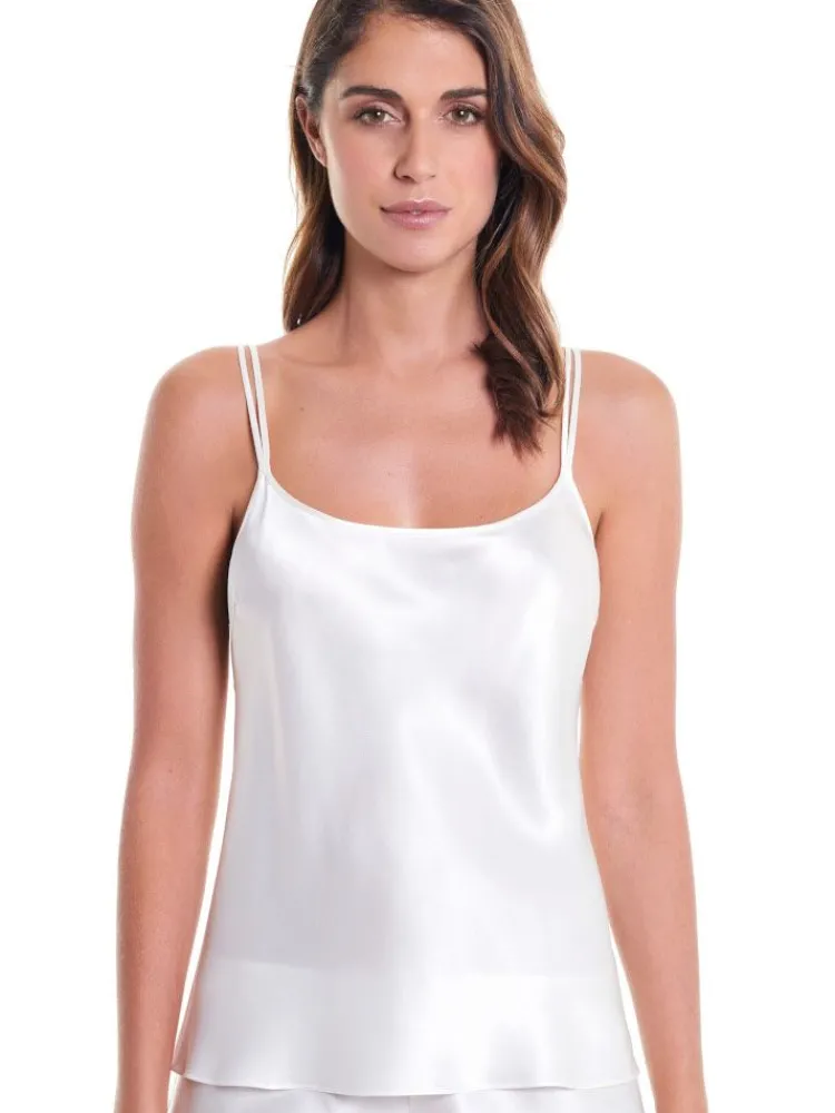 Spaghettiträger Tops|Mit Seidensatin^Luna di Seta 100% Seide Trägertop CLASSICO No. 2 uni von