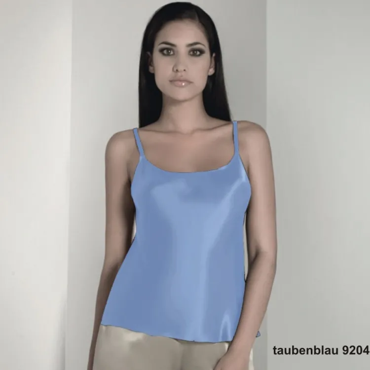 Spaghettiträger Tops|Mit Seidensatin^Luna di Seta 100% Seide Trägertop CLASSICO No. 2 uni von