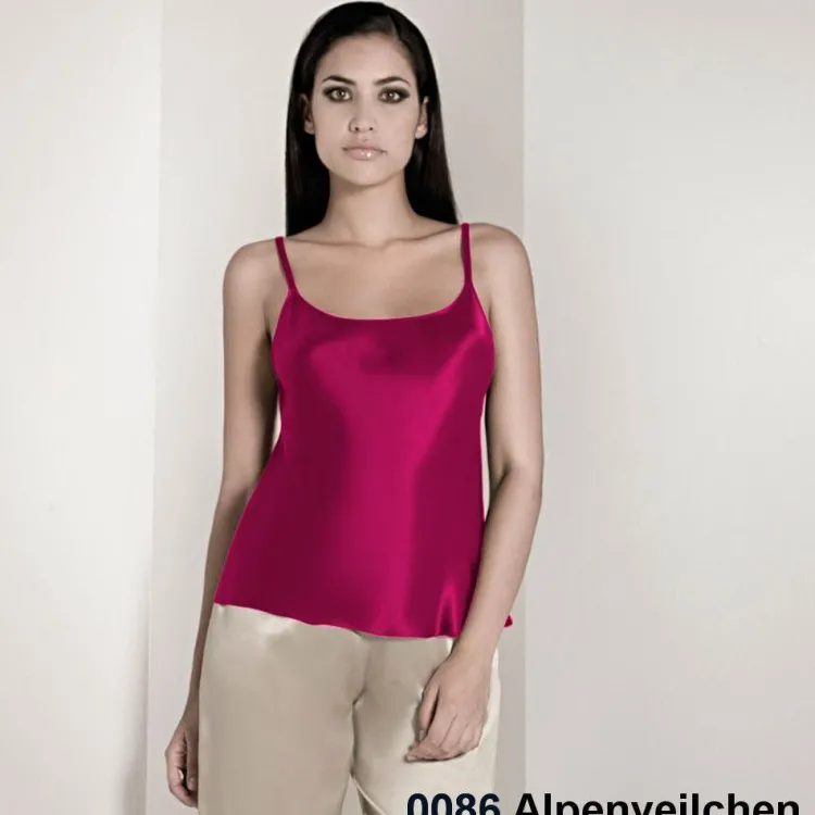 Spaghettiträger Tops|Mit Seidensatin^Luna di Seta 100% Seide Trägertop CLASSICO No. 2 uni von
