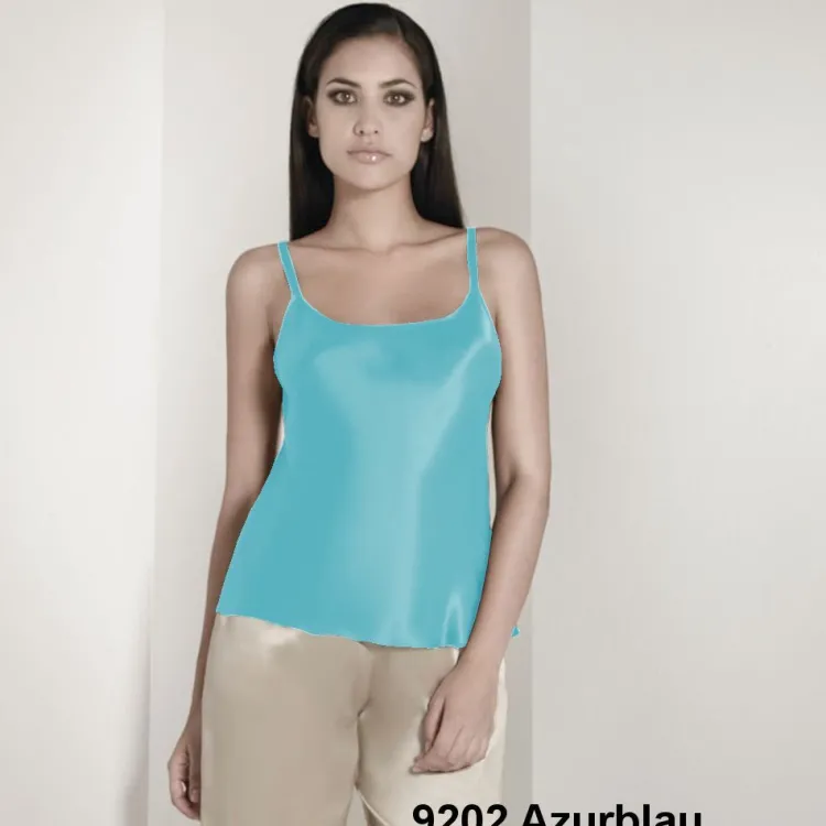 Spaghettiträger Tops|Mit Seidensatin^Luna di Seta 100% Seide Trägertop CLASSICO No. 2 von