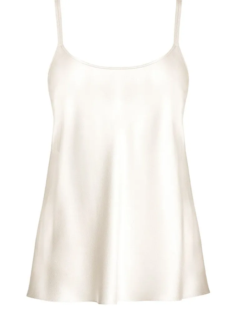 Spaghettiträger Tops|Mit Seidensatin^Luna di Seta 100% Seide Trägertop CLASSICO No. 2 von