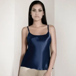 Spaghettiträger Tops|Mit Seidensatin^Luna di Seta 100% Seide Trägertop CLASSICO No. 2 von