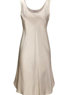Kurze Unterkleider|Seiden Basics^Eva B. Bitzer 100% Seide Träger-Unterkleid KLASSIK SATIN von