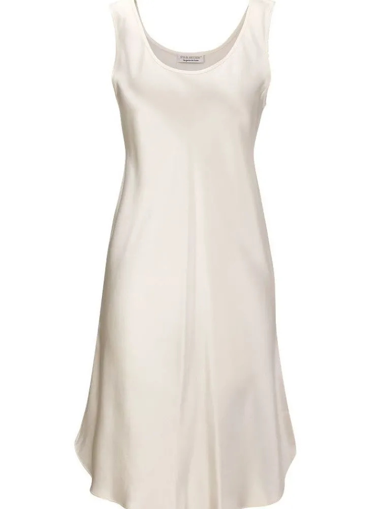 Kurze Unterkleider|Seiden Basics^Eva B. Bitzer 100% Seide Träger-Unterkleid KLASSIK SATIN von