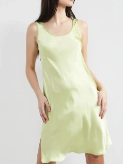 Kurze Unterkleider|Seiden Basics^Eva B. Bitzer 100% Seide Träger-Unterkleid KLASSIK SATIN von