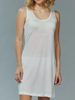 Kurze Unterkleider|Seidennachthemd^Kokon Zwo 100% Seide Träger-Unterkleid transparent von
