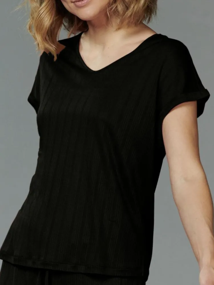 T-Shirt|Shirts Mit Seide^Kokon Zwo 100% Seide T-Shirt AJOUR uni von