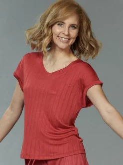 T-Shirt|Shirts Mit Seide^Kokon Zwo 100% Seide T-Shirt AJOUR uni von