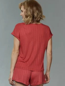 T-Shirt|Shirts Mit Seide^Kokon Zwo 100% Seide T-Shirt AJOUR uni von