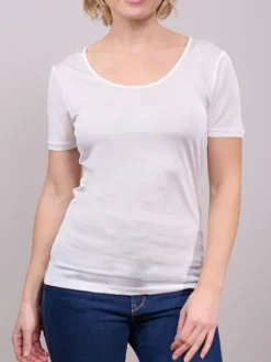 T-Shirt|Kurzarm^Kokon Zwo 100% Seide T-Shirt fein von