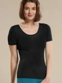 T-Shirt|Kurzarm^Kokon Zwo 100% Seide T-Shirt fein von