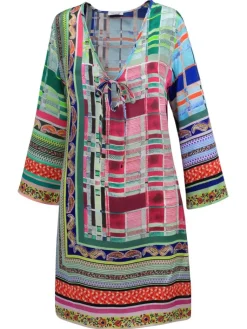 Kaftan, Tunika & Pareo|Kaftane^Eva B. Bitzer 100% Seide Tunika FUCHSIA TÜRKIS von