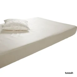 Spannbettlaken & Betttücher^Plauener Seidenweberei 100% Wildseide Bettlaken HELIOS TUSSAH Seidenweber Collection naturweiß (creme-weiß)