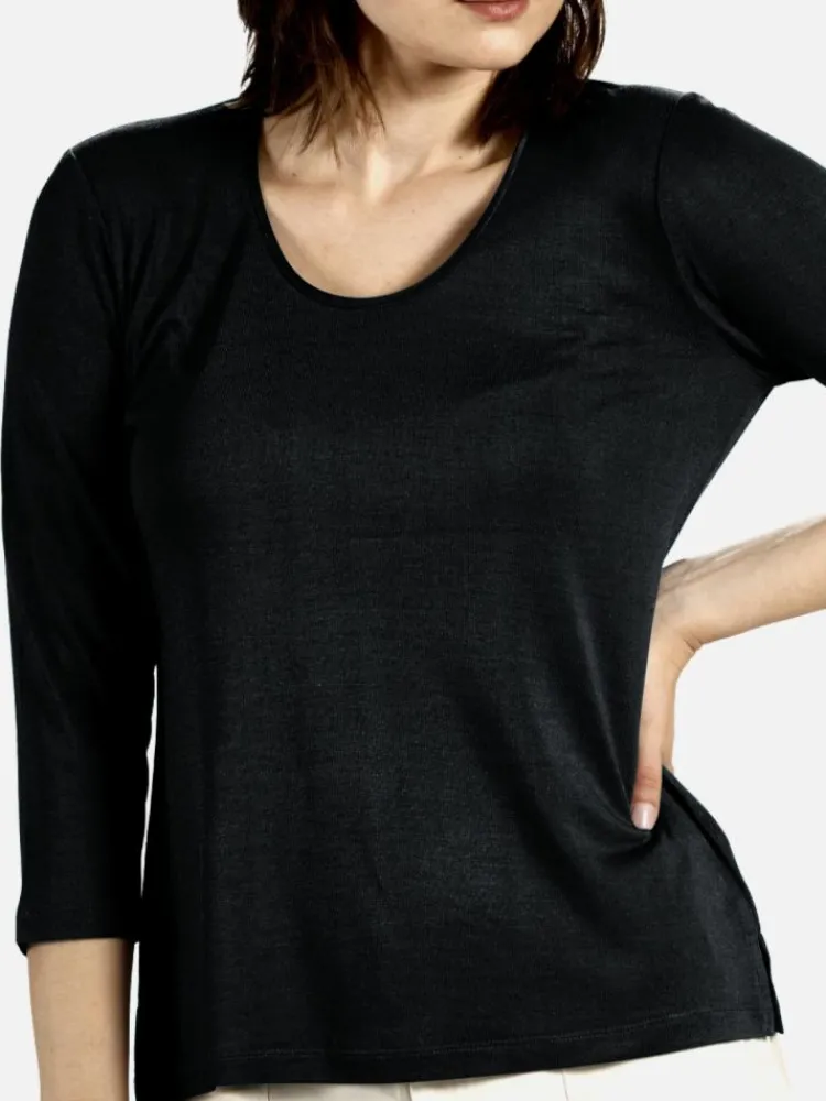 Freizeit- & Reisekleidung|Shirts Mit Seide^Kokon Zwo 3/4-Arm Shirt CINDA von mit Seide und Leinen