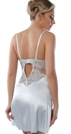 Shirt Mit Spitze^Prelude Babydoll mit Bügel VALSE CRYSTAL von Milano schwarz oder eisblau